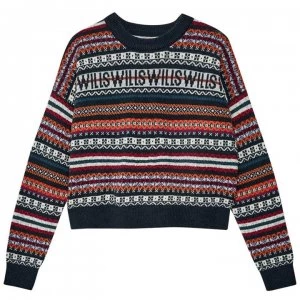 image of Jack Wills Edderside Fair Isle Crew - Navy