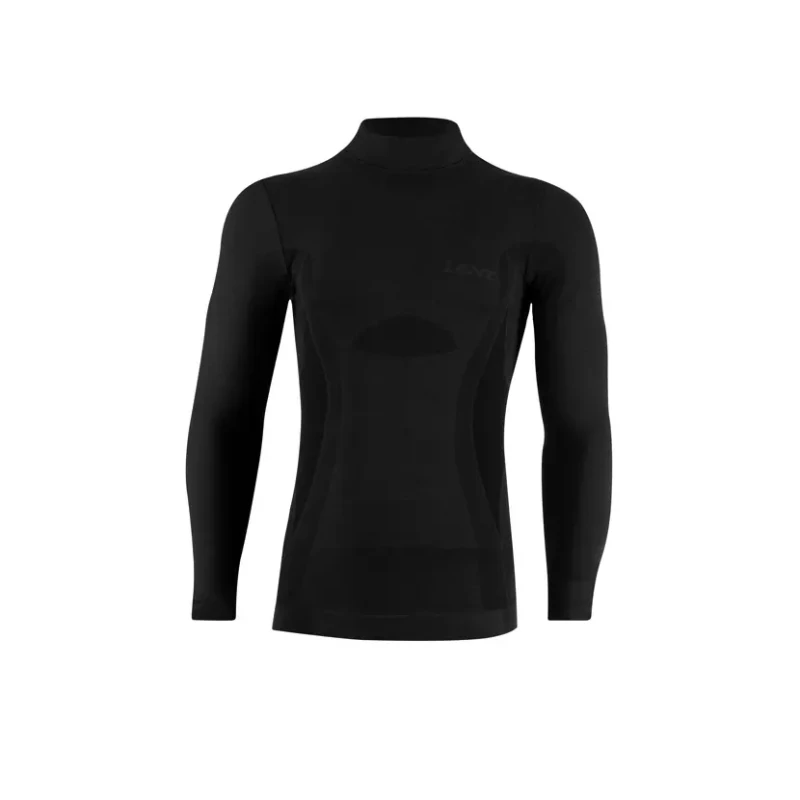 Image of Long sleeve turtle neck undershirt Lenz Merino 6.0 Noir Male S