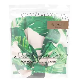 image of Kitsch Luxe Shower Cap (Various Colours) - Palm Print