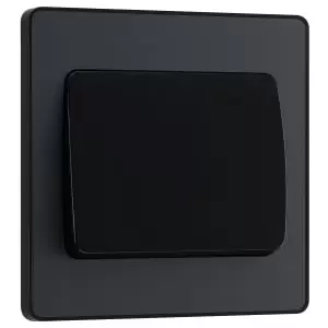Image of BG Evolve Matt Grey 20A 16Ax Single Wide Rocker Light Switch - 2 Way