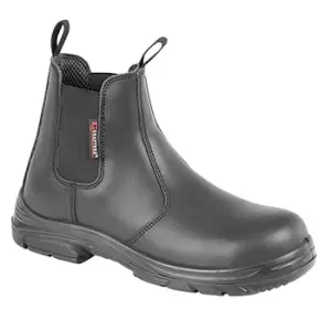 Image of Grafter Mens Wide Fitting Safety Dealer Boots (41 EU) (Black)