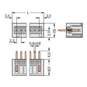 Image of Wago 733-336 Terminal Block, Header, 6Pos, Th