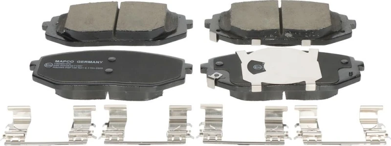 Image of MAPCO 106085HPS Brake pad set Front Axle, with acoustic wear warning, with fastening material Brake Pad Set,disc brake (402)