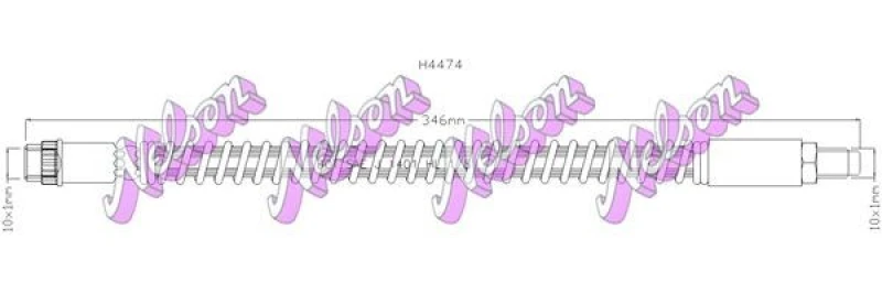 Image of Brake hose KAWE H4474