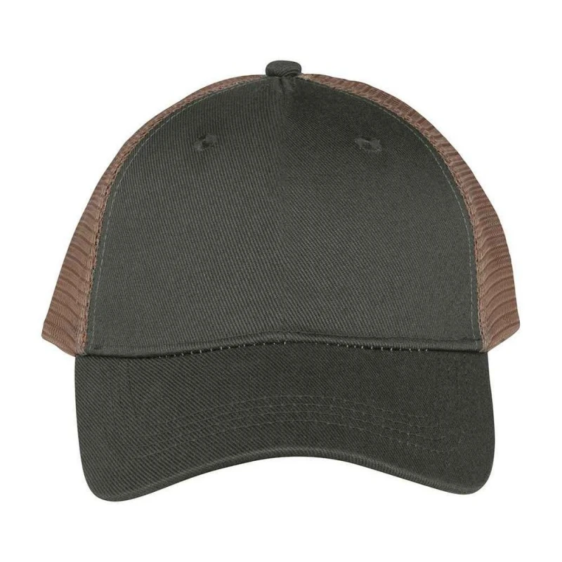Image of Native Spirit Womens 5 Panel Trucker Cap in Khaki Khaki Female One Size