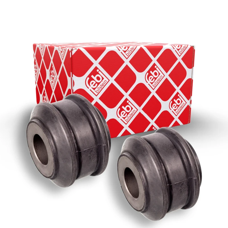 Image of FEBI BILSTEIN 26893 Stabilizer Bushes Front Axle, Elastomer Elastomer Anti-roll Bar Bush Kit (1334)