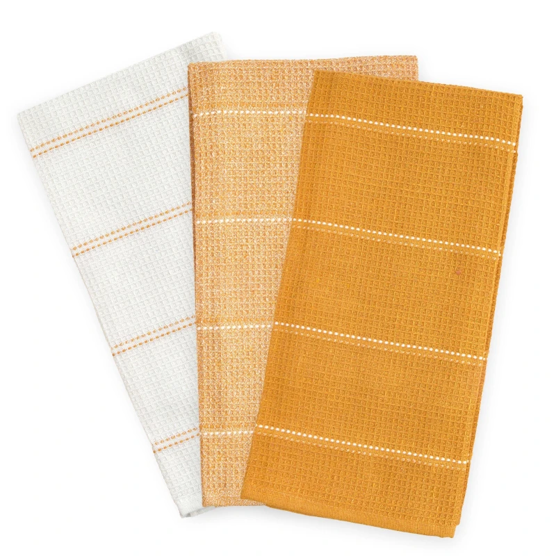 Image of Emma Barclay Emma Barclay Utopia 3 Pack Kitchen Tea Towel Set - Yellow Tea Towel Unisex