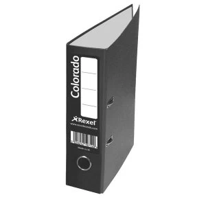 Image of Rexel Colorado A4 80mm Plastic Lever Arch File Black Pack of 10