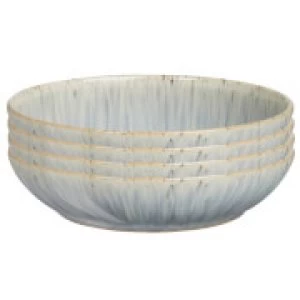Image of Denby Halo Speckle 4 Piece Pasta Bowl Set