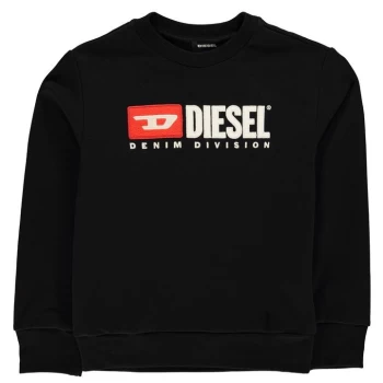 Image of Diesel Junior Boys Division Crew Sweatshirt - Black