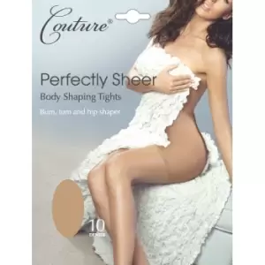 image of Couture Womens/Ladies Perfectly Sheer Body Shaping Tights (1 Pair) (Large) (Natural)