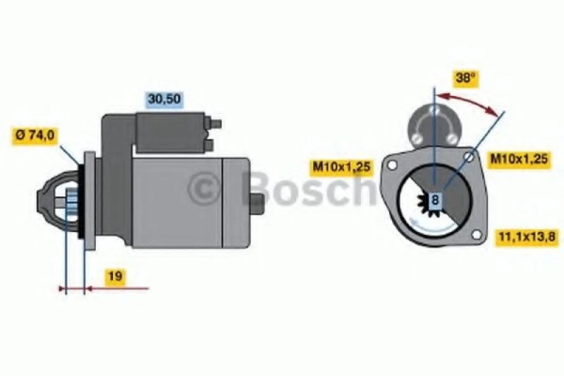 Image of Starter motor Bosch 0 986 014 991
