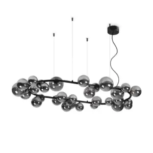 PERLAGE 30 Light Globe Pendant Ceiling Light Black