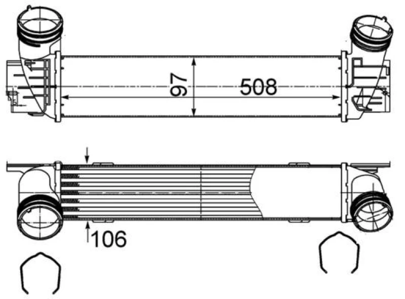 Image of Intercooler MAHLE CI 491 000S
