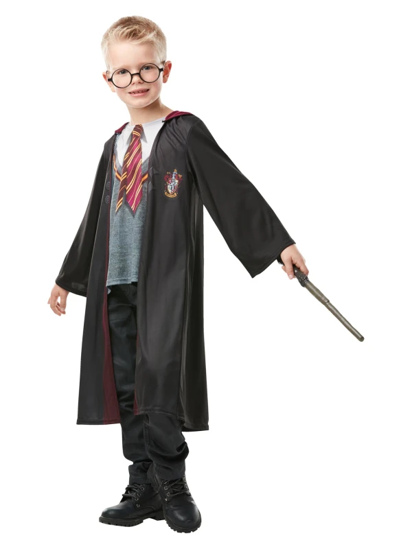 Image of Harry Potter Deluxe Harry Potter Gryffindor Robe Costume Age 3-4 Years One Colour WZH87 Unisex