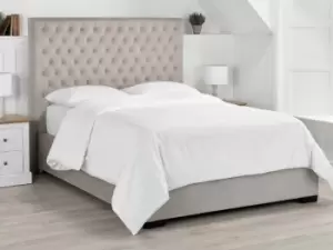 Image of LPD Cavendish 5ft King Size Beige Upholstered Fabric Bed Frame