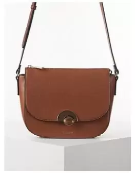 image of Luella Grey Clarissa Saddle Crossbody - Conker