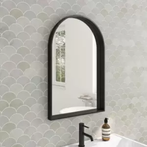 Image of Arched Black Bathroom Mirror - 500 x 750mm - Empire