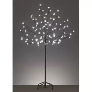 image of Premier Decorations 1.5m White LED Christmas Cherry Tree