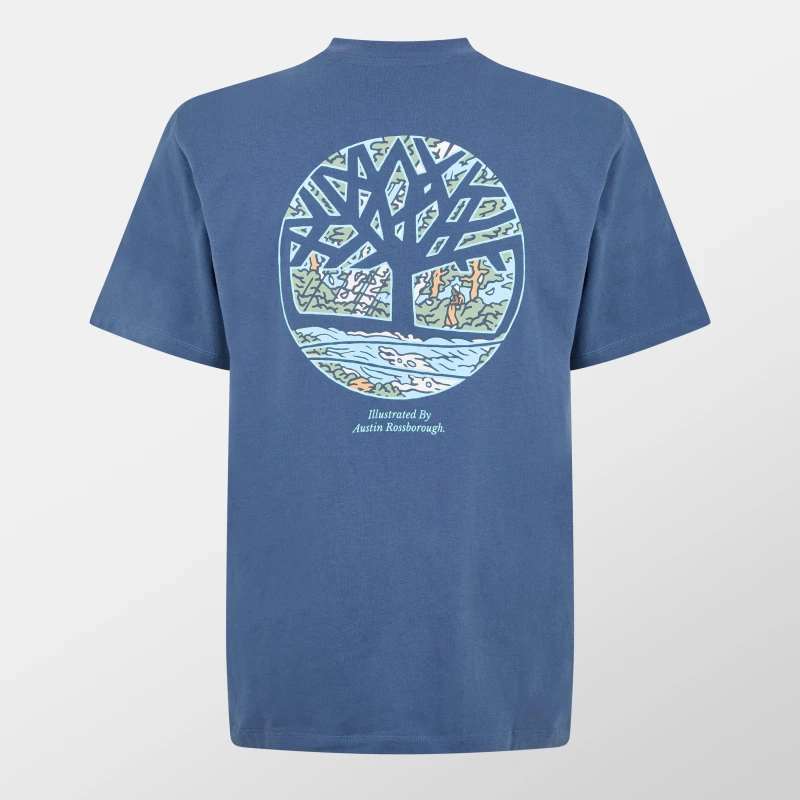 Image of Timberland Illustrated Tree Logo T-Shirt Dark Blue XL