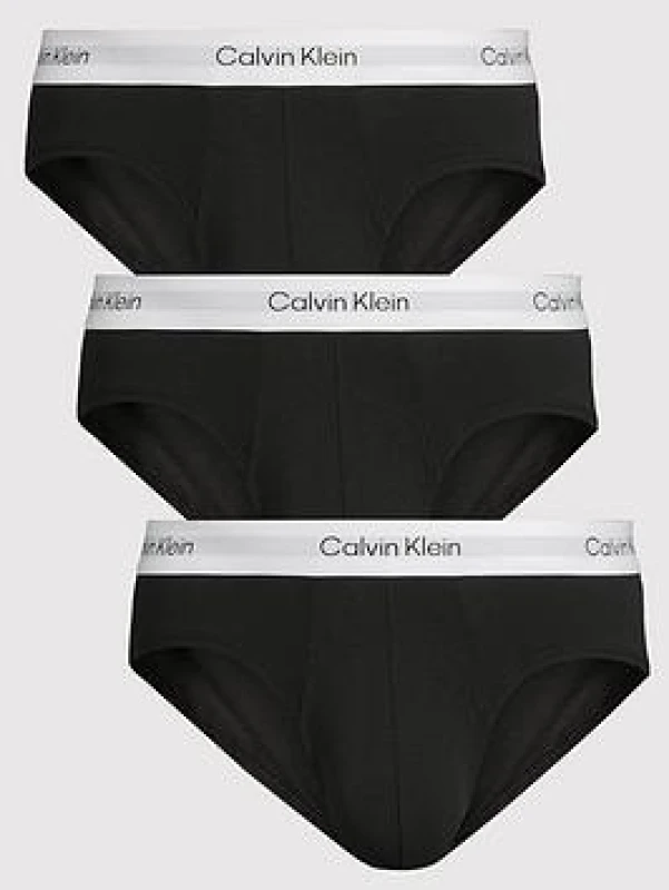 Image of Calvin Klein 3 Pack Icon Hip Briefs Black/White S