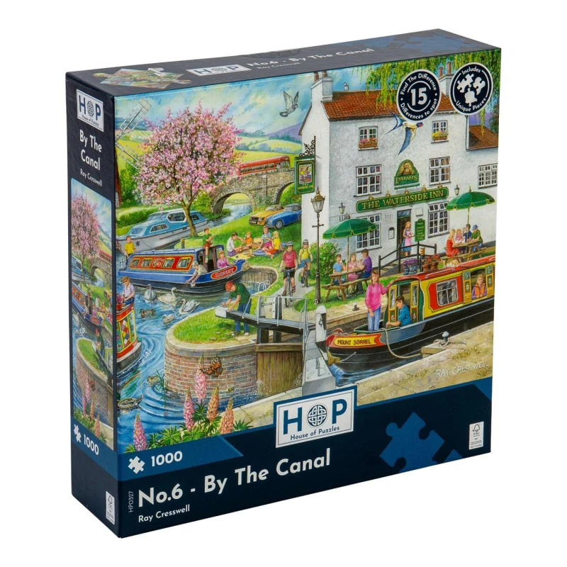 Image of The House Of Puzzles No. 6 - By The Canal, 1000 Piece Jigsaw Puzzle Multi unisex