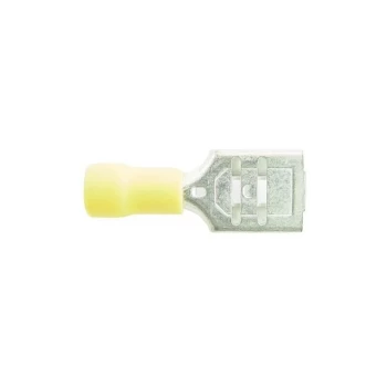 image of WOT-NOTS Wiring Connectors - Yellow - Female Slide-On 375 - Pack of 25 - PWN795