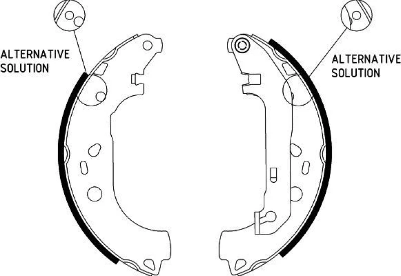 Image of HELLA Brake Shoe Set HELLA 8DB 355 002-921