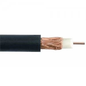 Image of Zexum Black Single 0.65mm Copper RG59 CCTV Coax Cable With Solid PE and CCA Braid - 1 Meter
