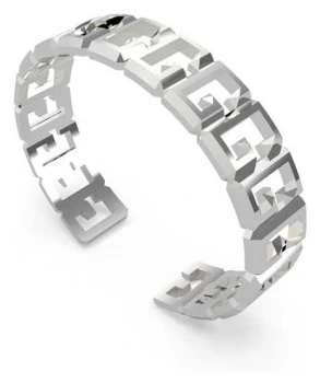 image of Guess Iconic Glam 14mm Multi Small Silver Bangle UBB70016- Jewellery