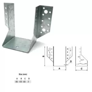 image of Moderix Jiffy Timber Joist Hangers Decking Lofts Roofing Zinc Packs - Size 80 x