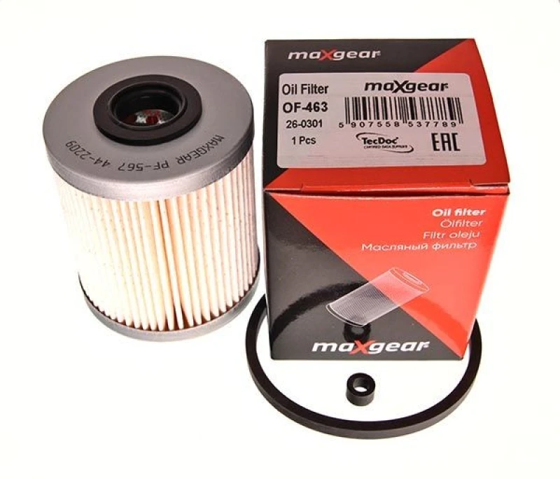 Image of MAXGEAR 26-0316 Fuel Filter Filter Insert, with gaskets/seals Fuel filter (9)