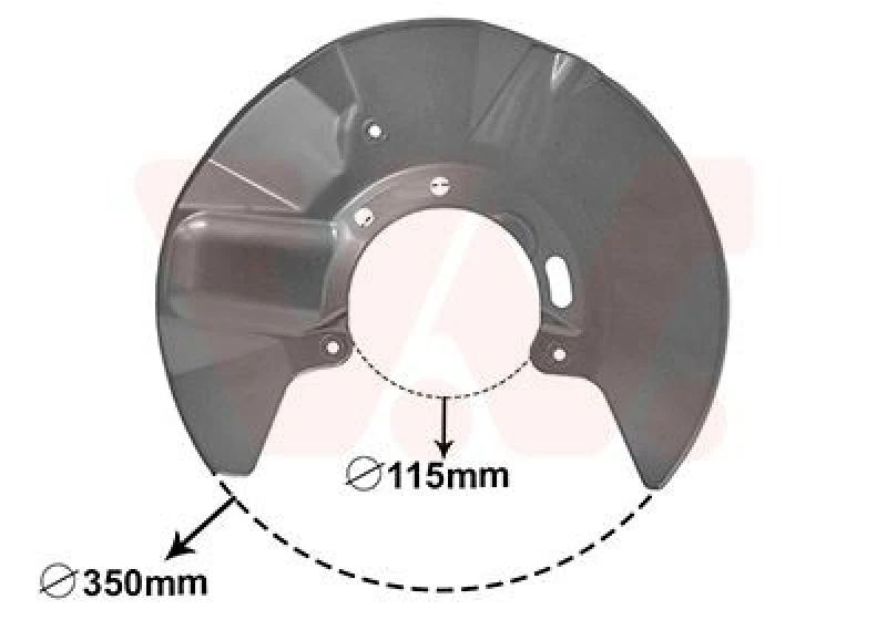 Image of VAN WEZEL Brake disc backing plate VAN WEZEL 5897372