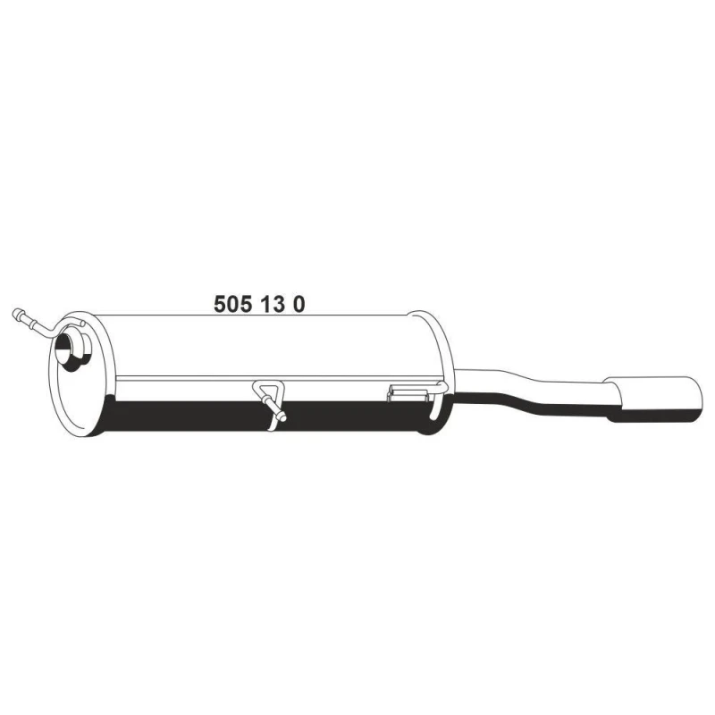 Image of ERNST 505130 Rear silencer End Silencer (3437)
