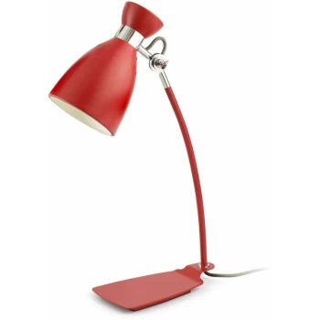 Image of Faro Retro - 1 Light Retro Desk Lamp White, Red, E14