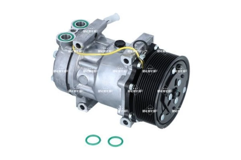Image of NRF 320148 AC Compressor EASY FIT PAG 46, Refrigerant: R134a, with gaskets/seals Compressor,air conditioning (447)
