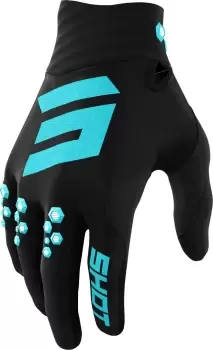 Image of Shot Contact Motocross Gloves, black-blue, Size S, black-blue, Size S