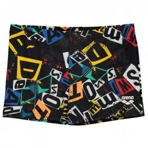 image of Arena Rowdy Shorts Junior Boys - Black/Multi