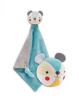 Image of Petit Collage Organic Blankie & Soft Ball Bundle - Bear
