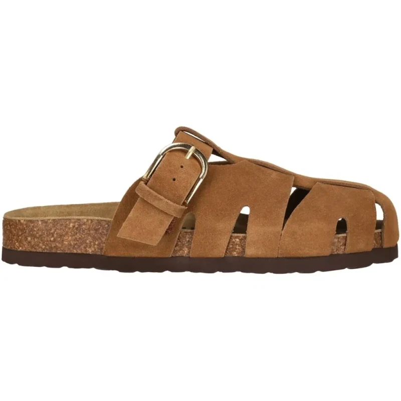 Image of Nou Womens leather sandals Nou Greco Marron Female 38