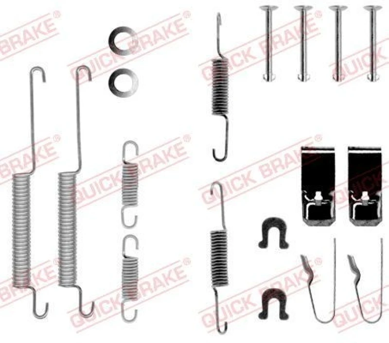 Image of QUICK BRAKE Brake shoe fitting kit QUICK BRAKE 105-0654
