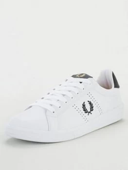 Image of Fred Perry B721 Leather Trainers - White, Size 10, Men