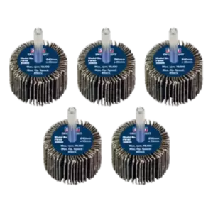 Image of Sealey Flap Wheel 40 x 30mm 6mm Shaft Assorted Grit - Pack of 5 - FW4030ASS