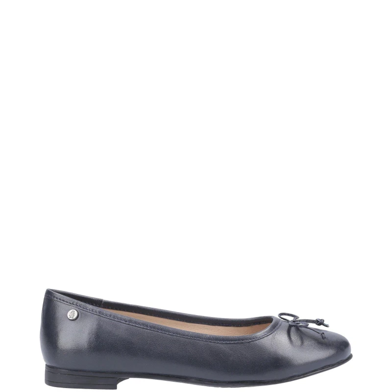 Image of Hush Puppies Womens Naomi Leather Slip On Ballet Shoes UK Size 8 (EU 41) NAVY HUS335-NAVY-8