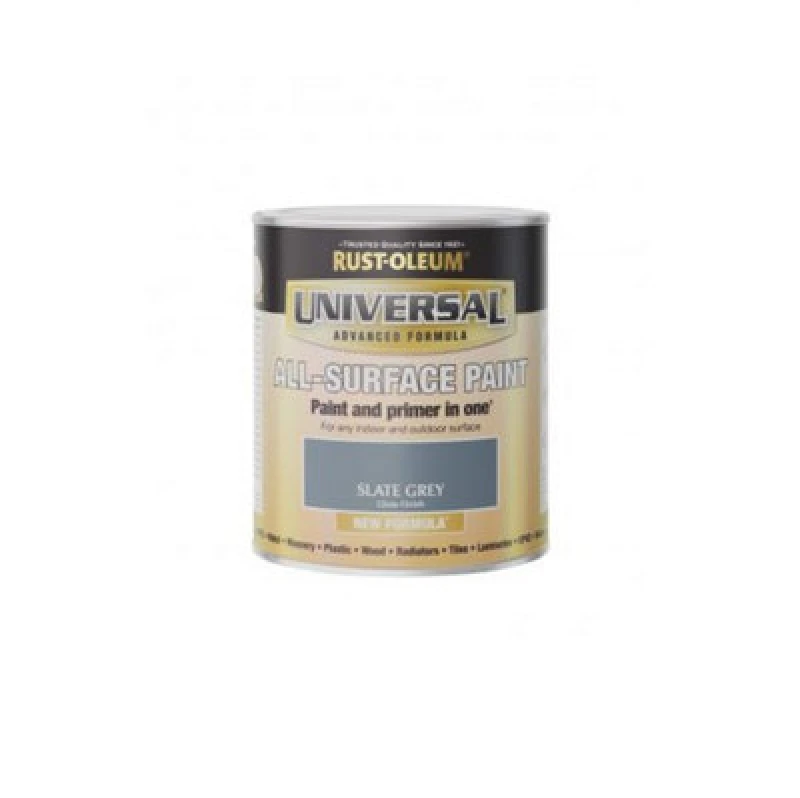 Image of Rust-Oleum Universal All Surface Brush On Paint - Gloss - Slate Grey - 250Ml