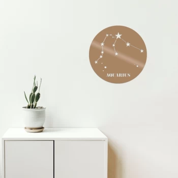 Image of Aquar?us Horoscope - Copper Copper Decorative Metal Wall Accessory