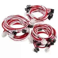 image of Super Flower Braided Cable Kit - White/Red