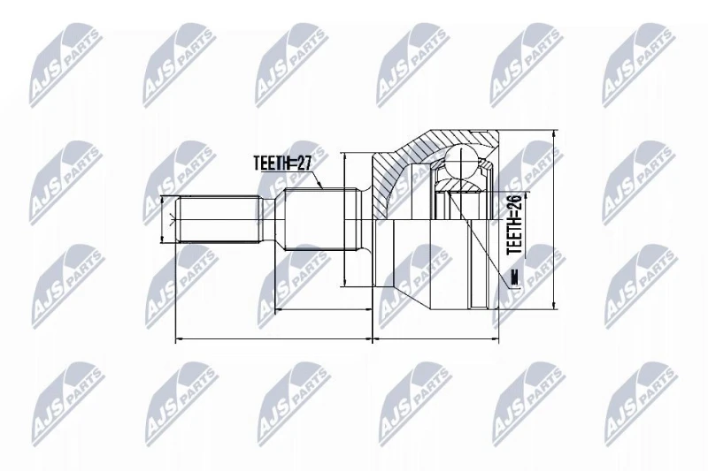 Image of NTY CV joint kit NTY NPZ-FR-050