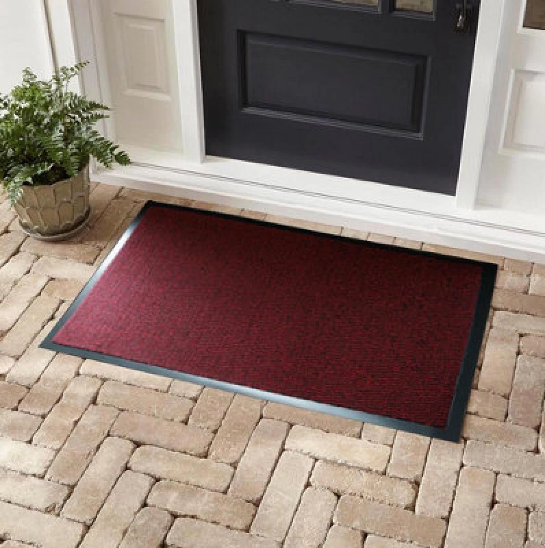 Image of Door Mats Hallway Runners Non Slip Outdoor Indoor-Kitchen Floor Mats Rubber Back Dirt Trapper Red 40X60 Cm