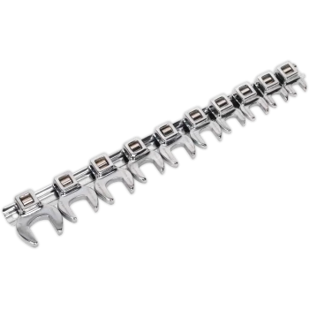 Image of Sealey 10 Piece 3/8" Drive Crow Foot Spanner Set Metric 3/8"